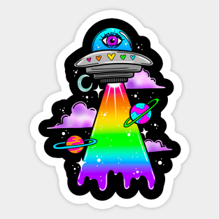 Trippy ufo Sticker